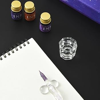 ガラスペン　万年筆　インクセット ガラスペン ＆12本インクセット お得セット 万年筆 硝子ペン